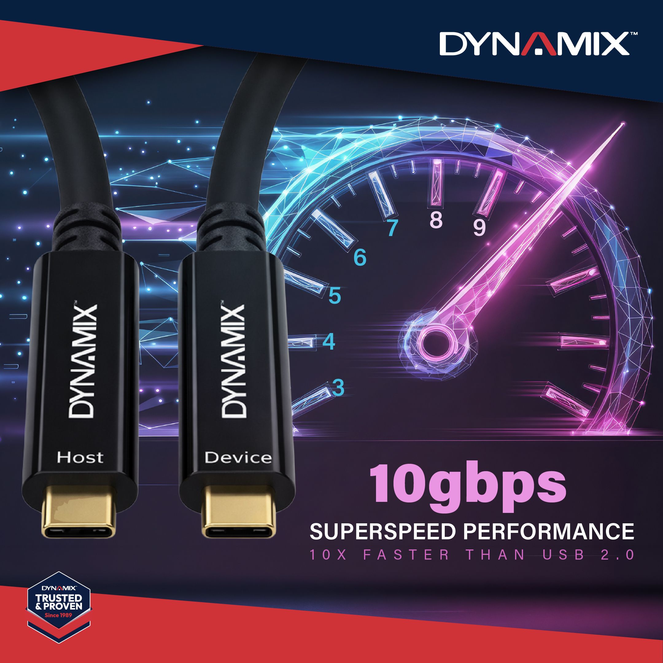 DYNAMIX USB-C Active Optical Cable 10Gbps